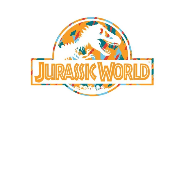 Jurassic Park Logo Tropical Men's T-Shirt - White