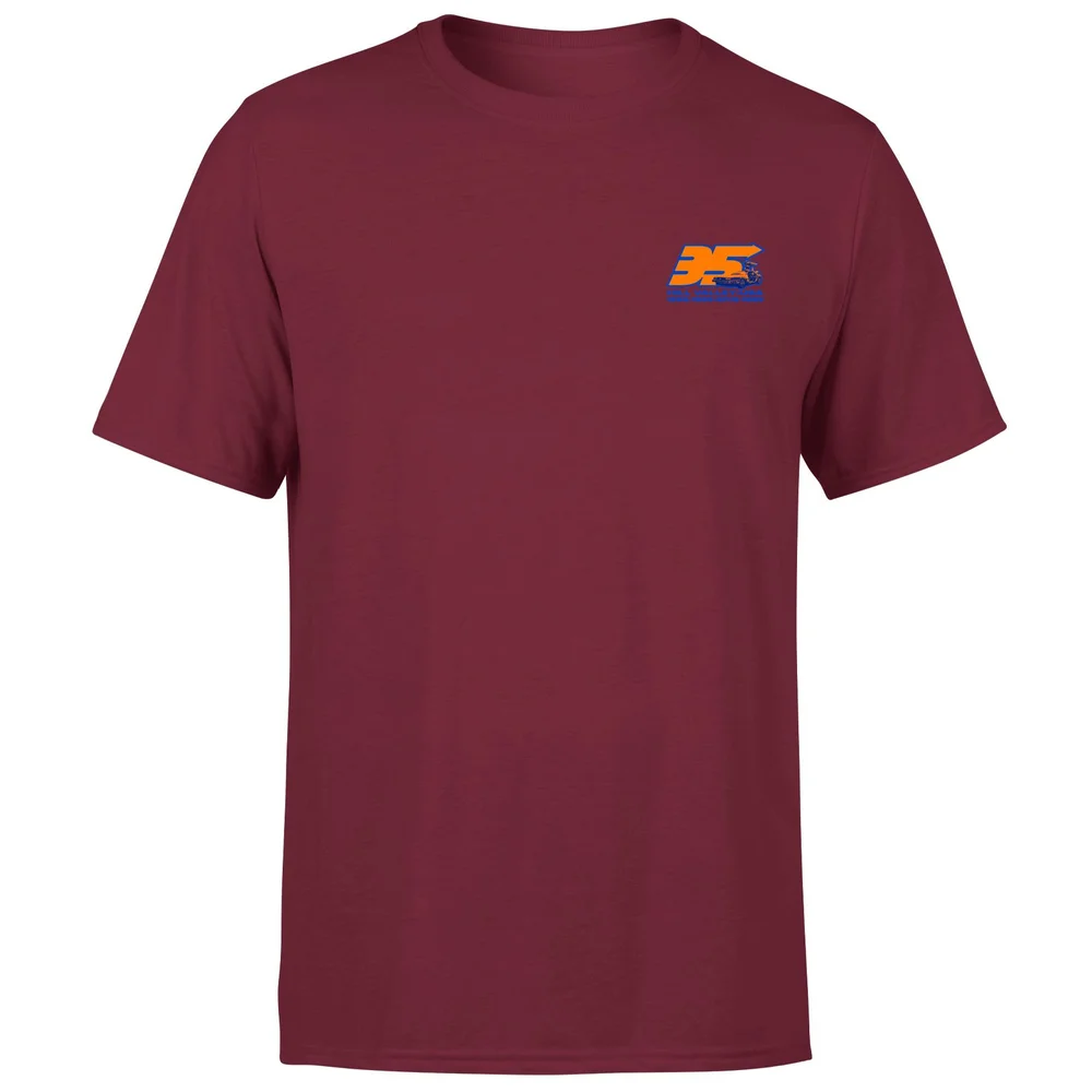 Back To The Future 35 Hill Valley Front Men's T-Shirt - Burgundy - S Image 1