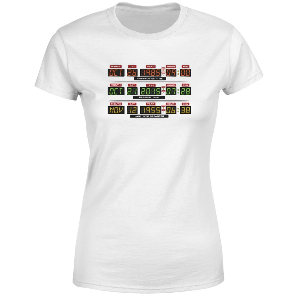 Back To The Future Destination Clock Women's T-Shirt - White - XS Image 1