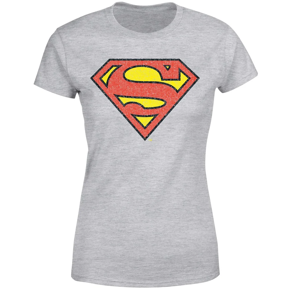 Official Superman Crackle Logo Women's T-Shirt - Grey - XS Image 1