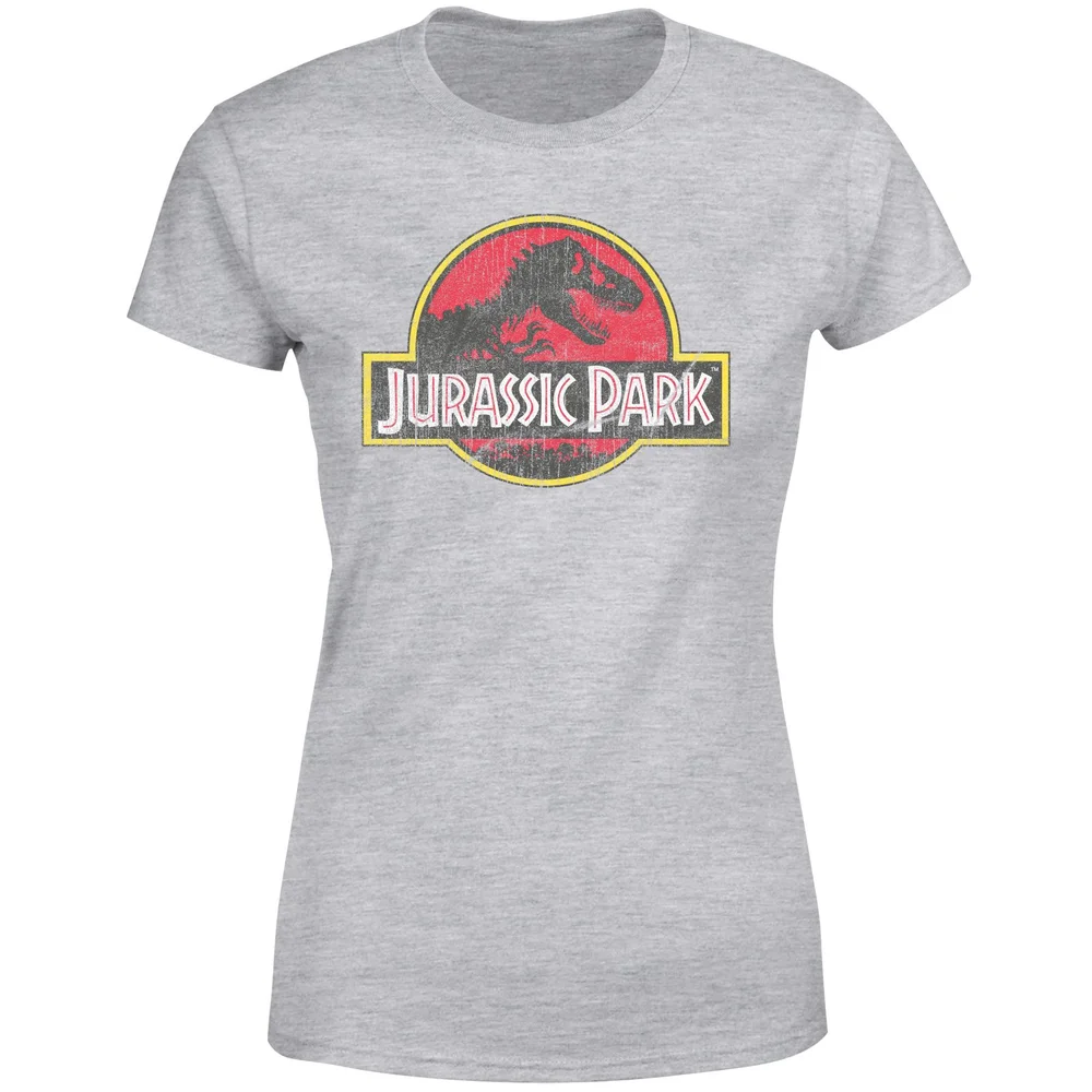 Jurassic Park Logo Vintage Women's T-Shirt - Grey - XS Image 1