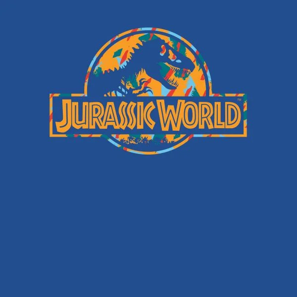Jurassic Park Logo Tropical Women's T-Shirt - Blue