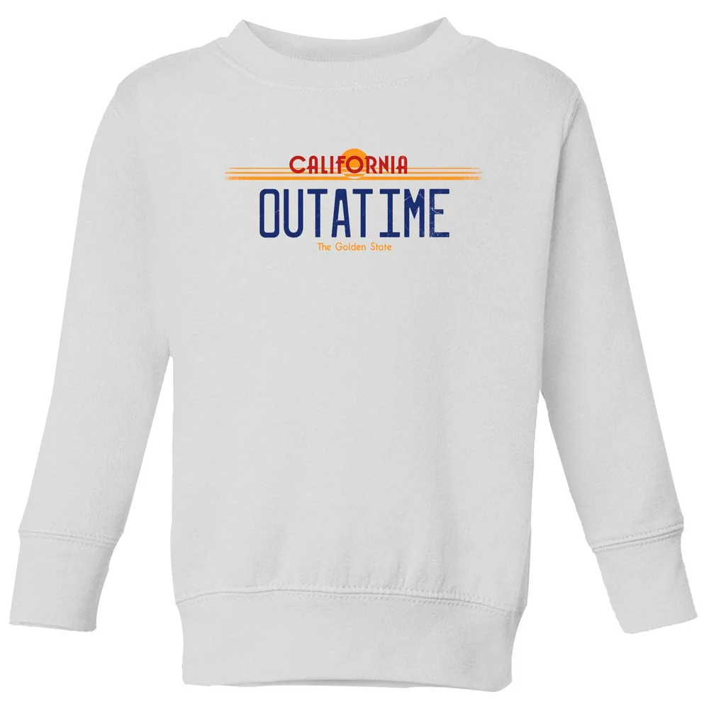 Back To The Future Outatime Plate Kids' Sweatshirt - White - 3-4 Years - White Image 1