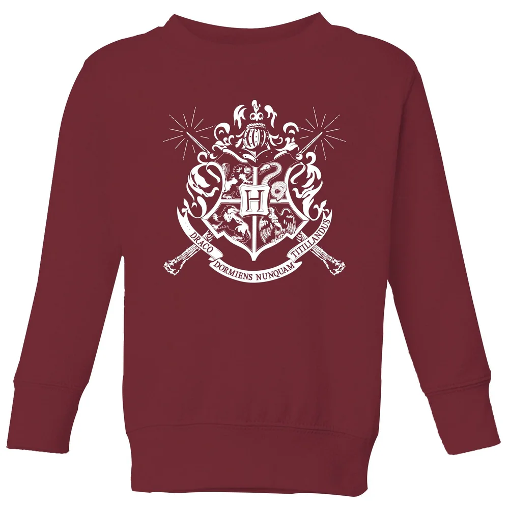 Harry Potter Hogwarts House Crest Kids' Sweatshirt - Burgundy - 9-10 Years Image 1