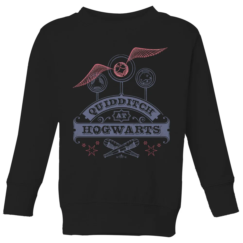 Harry Potter Quidditch At Hogwarts Kids' Sweatshirt - Black - 3-4 Years Image 1
