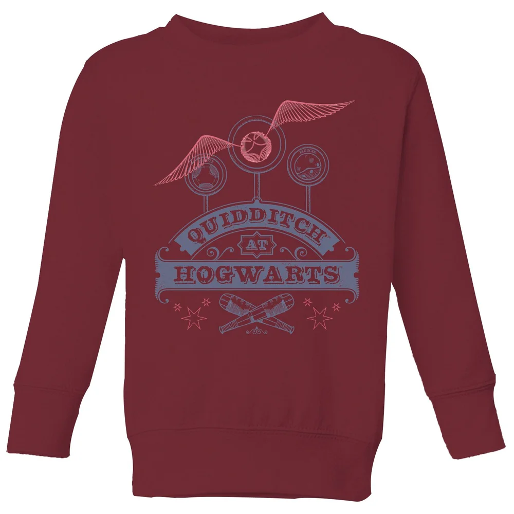 Harry Potter Quidditch At Hogwarts Kids' Sweatshirt - Burgundy - 3-4 Years Image 1