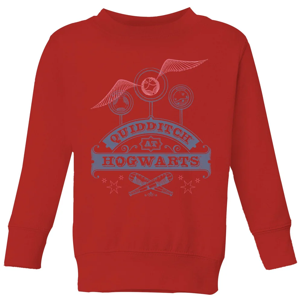 Harry Potter Quidditch At Hogwarts Kids' Sweatshirt - Red - 3-4 Years Image 1