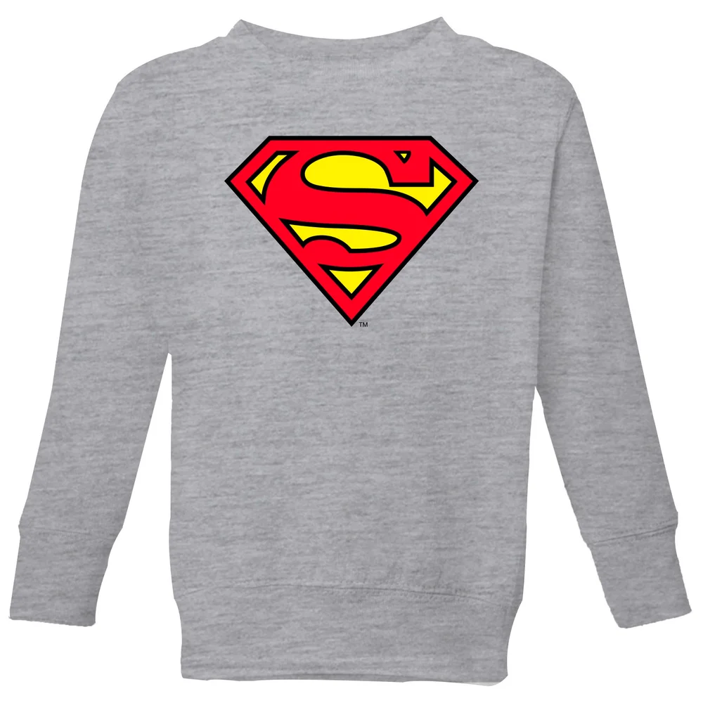 Official Superman Shield Kids' Sweatshirt - Grey - 3-4 Years Image 1