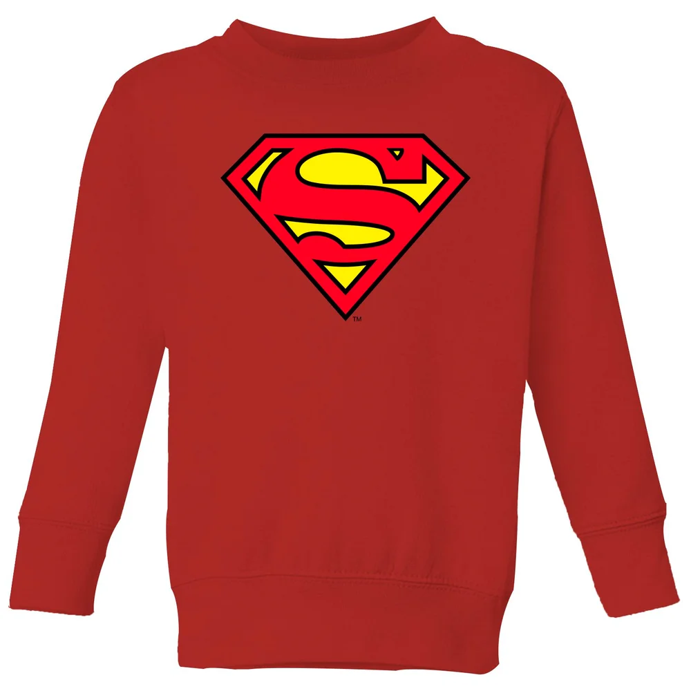 Official Superman Shield Kids' Sweatshirt - Red - 3-4 Years Image 1