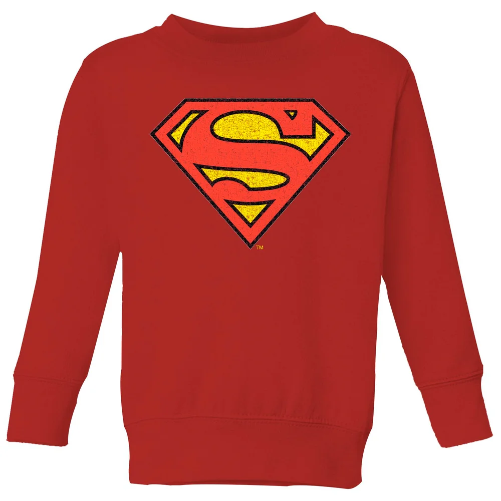 Official Superman Crackle Logo Kids' Sweatshirt - Red - 3-4 Years Image 1