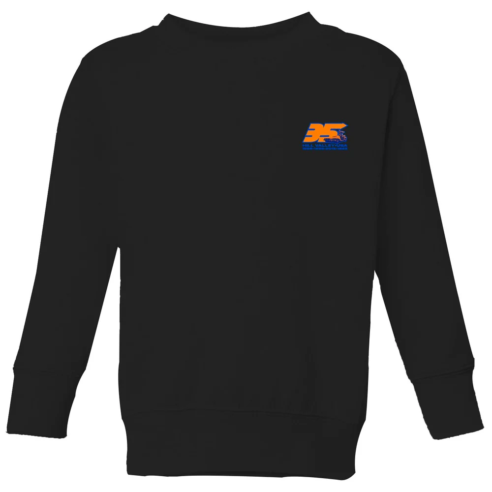 Back To The Future 35 Hill Valley Front Kids' Sweatshirt - Black - 3-4 Years Image 1