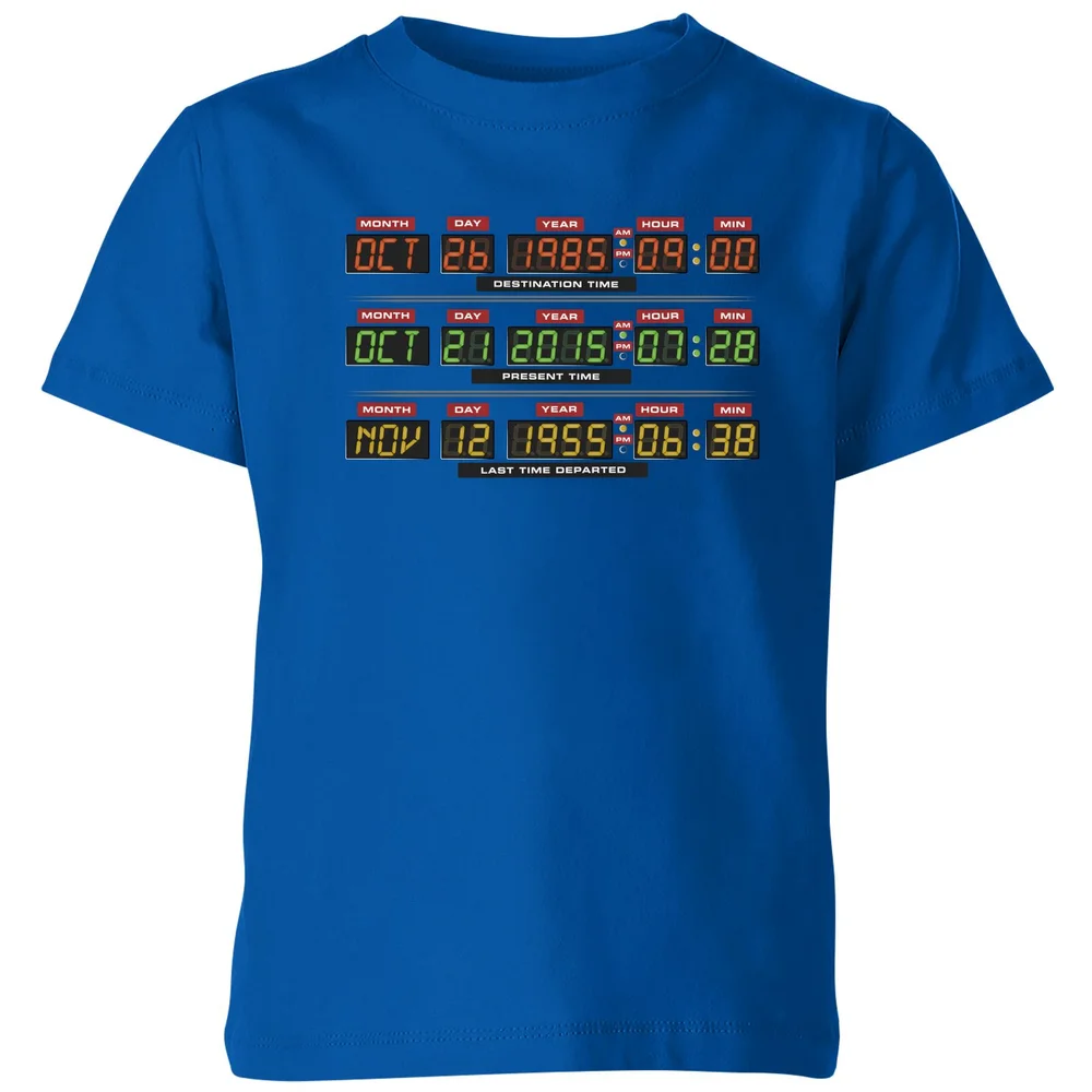 Back To The Future Destination Clock Kids' T-Shirt - Blue - 3-4 Years Image 1