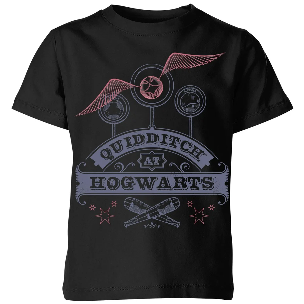 Harry Potter Quidditch At Hogwarts Kids' T-Shirt - Black - 3-4 Years Image 1