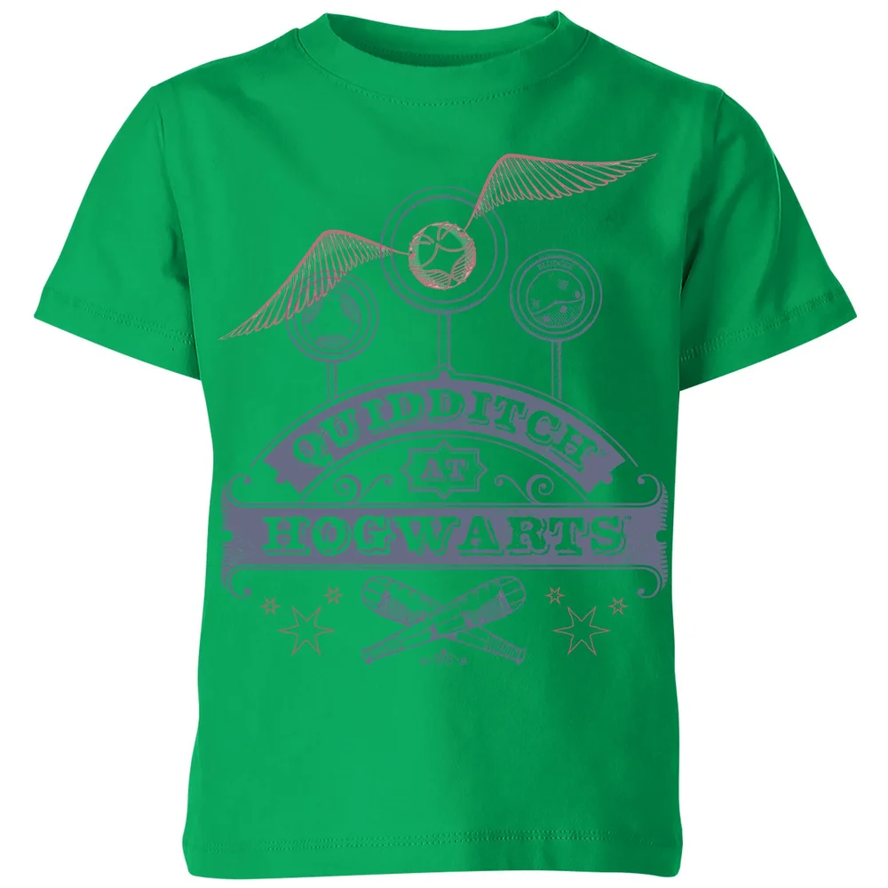 Harry Potter Quidditch At Hogwarts Kids' T-Shirt - Green - 3-4 Years Image 1