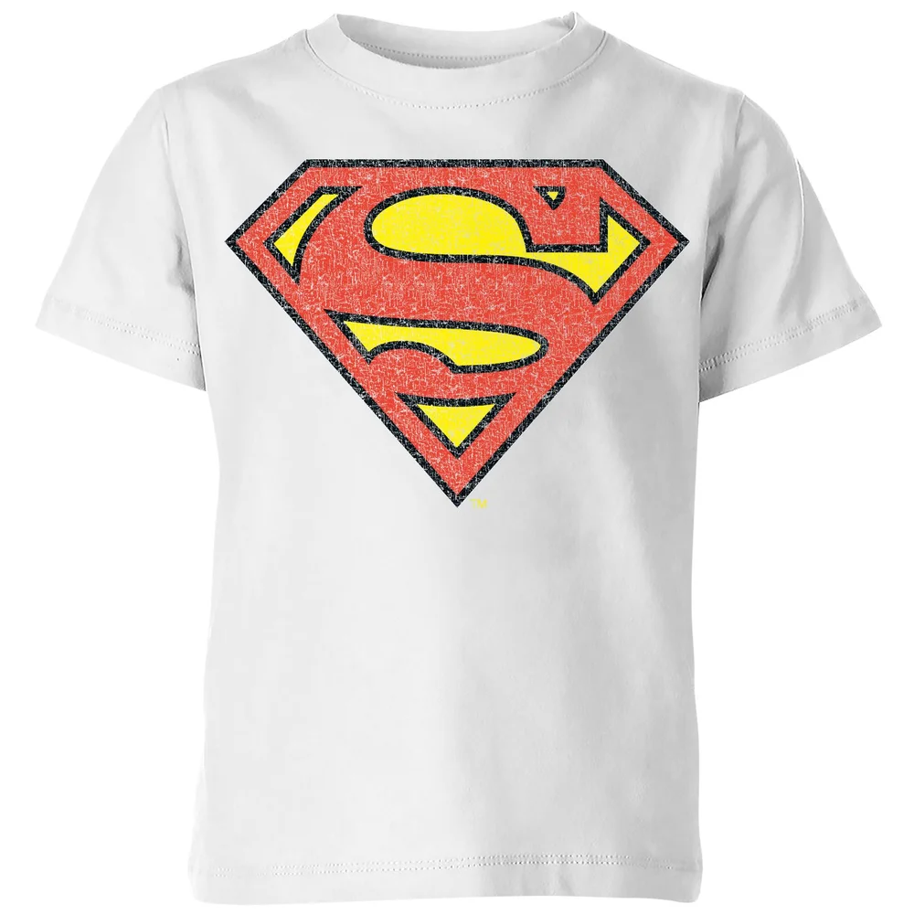 Official Superman Crackle Logo Kids' T-Shirt - White - 3-4 Years Image 1