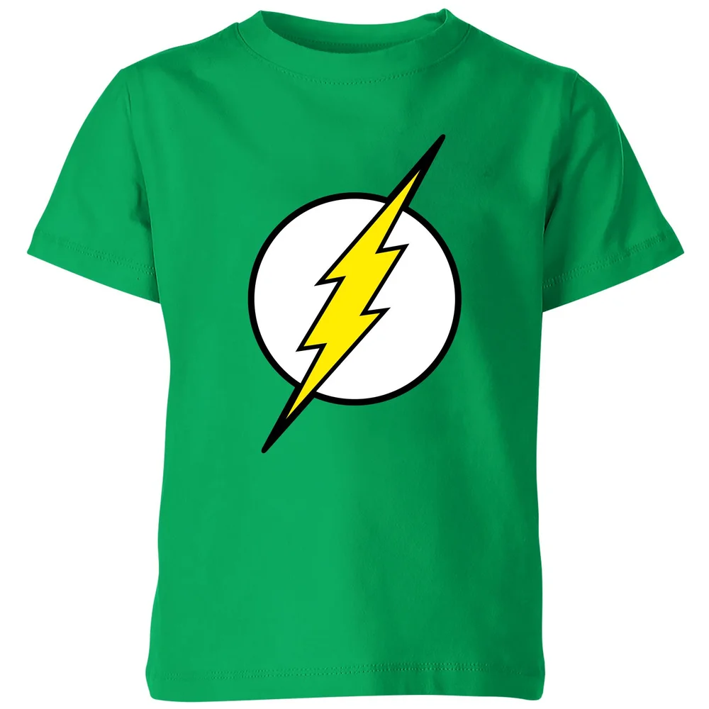 Justice League Flash Logo Kids' T-Shirt - Green - 3-4 Years Image 1