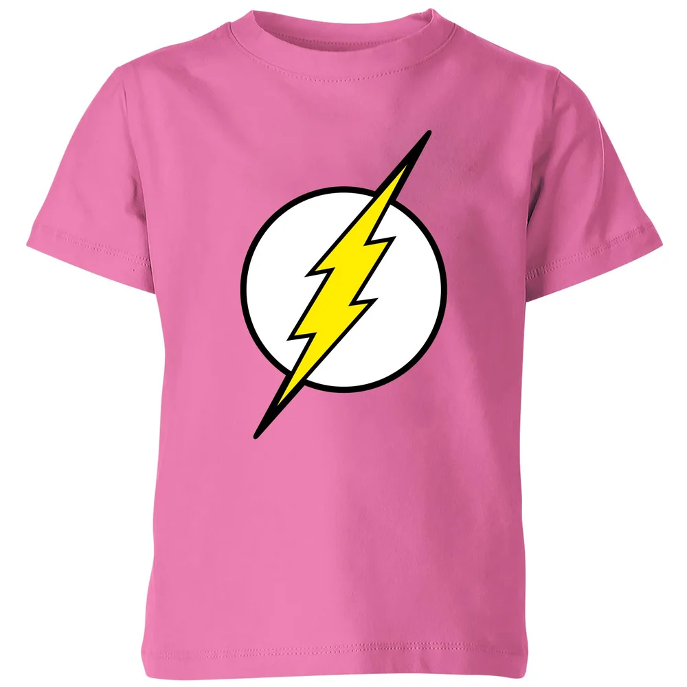 Justice League Flash Logo Kids' T-Shirt - Pink - 3-4 Years Image 1