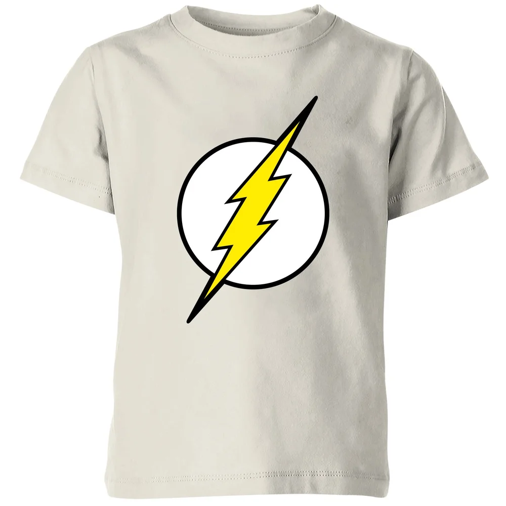 Justice League Flash Logo Kids' T-Shirt - Cream - 3-4 Years Image 1