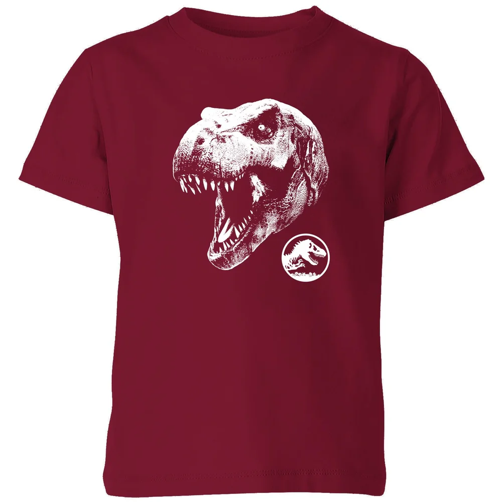 Jurassic Park T Rex Kids' T-Shirt - Burgundy - 3-4 Years Image 1