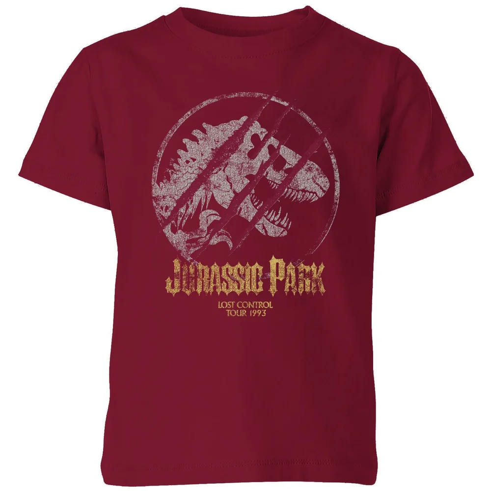 Jurassic Park Lost Control Kids' T-Shirt - Burgundy - 3-4 Years Image 1