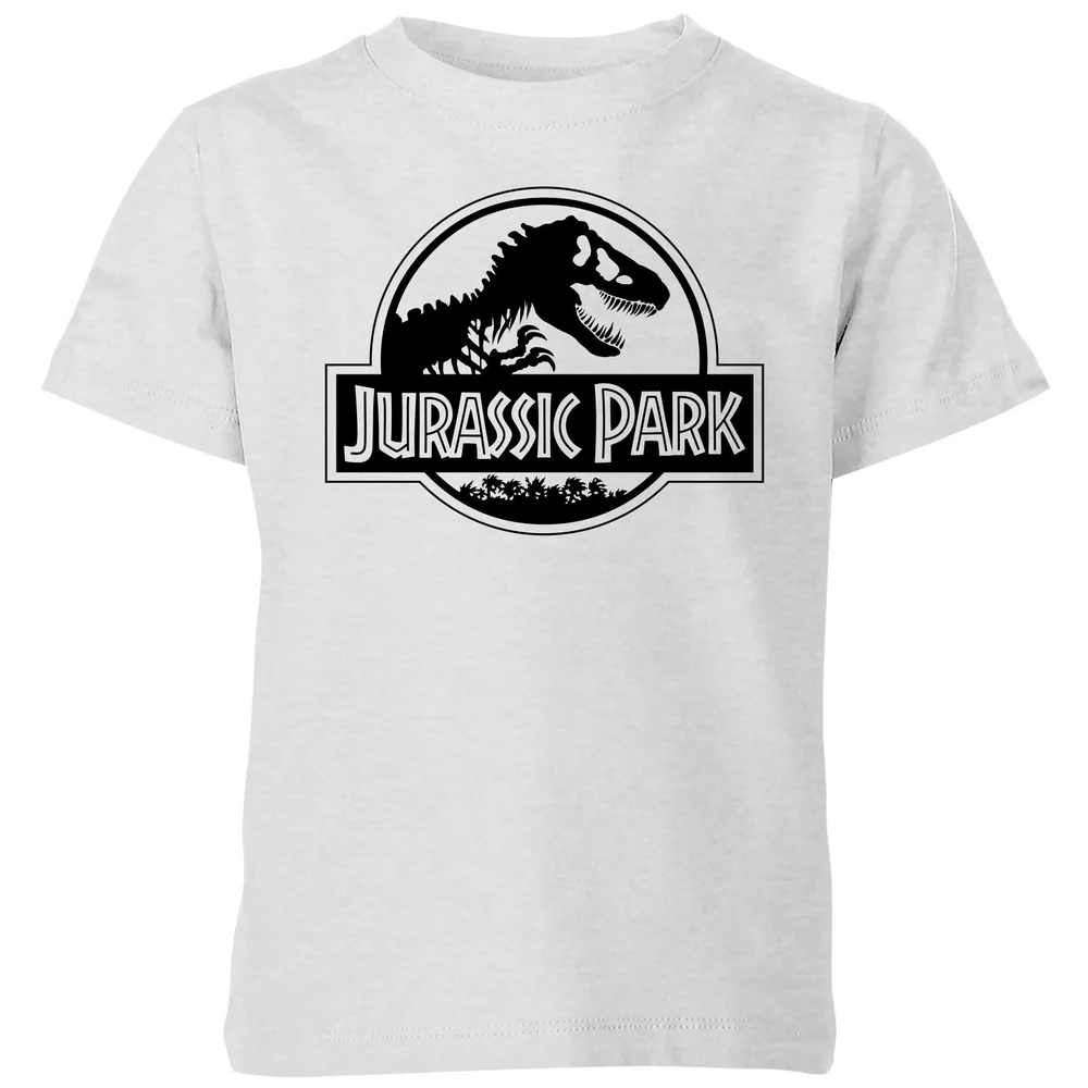 Jurassic Park Logo Kids' T-Shirt - Grey - 3-4 Years Image 1