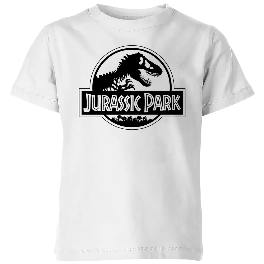 Jurassic Park Logo Kids' T-Shirt - White - 3-4 Years Image 1