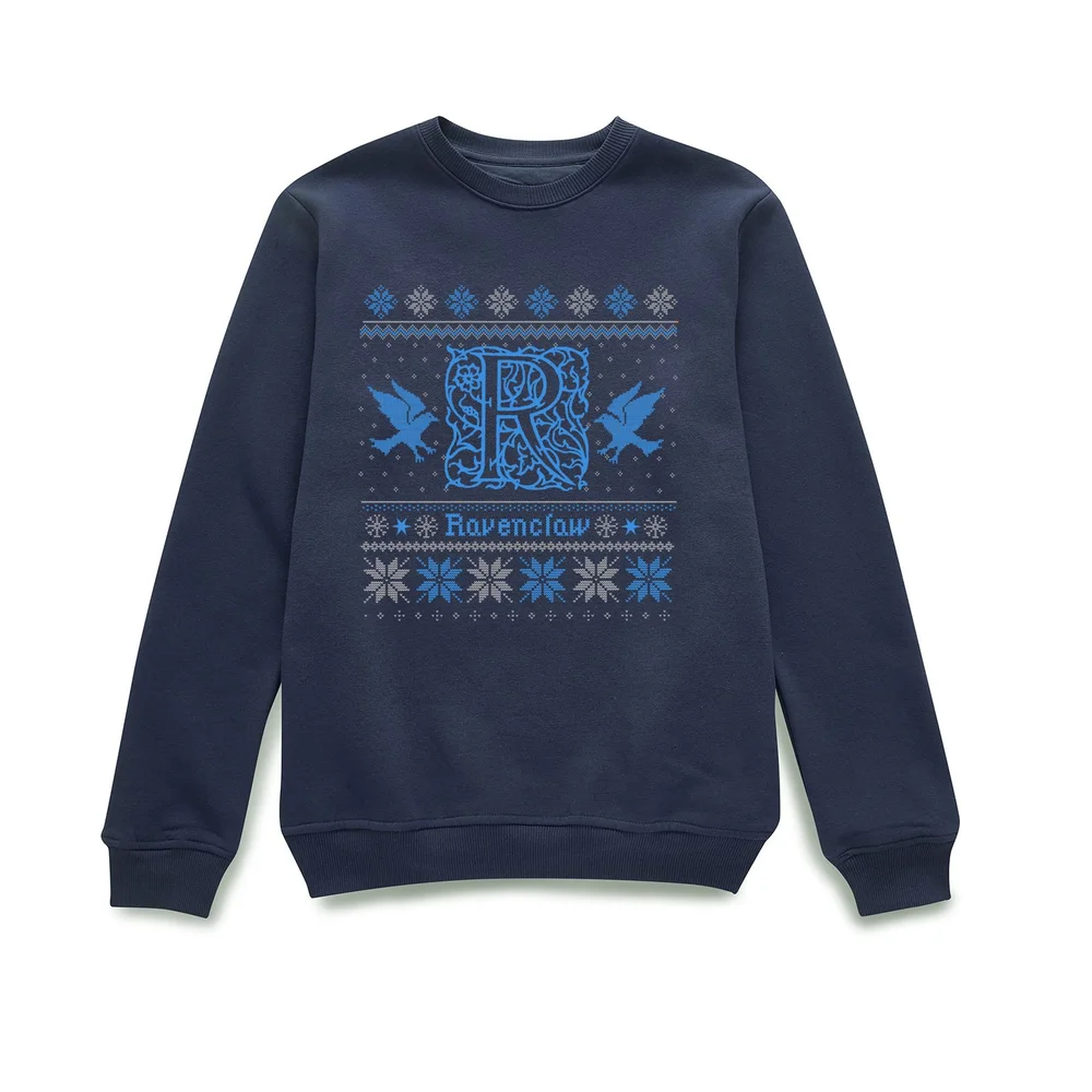 Harry Potter Ravenclaw Christmas Christmas Jumper - Navy - S Image 1