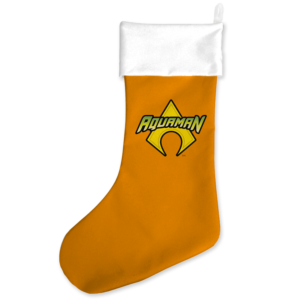Aquaman Comic Logo Christmas Stocking Image 1