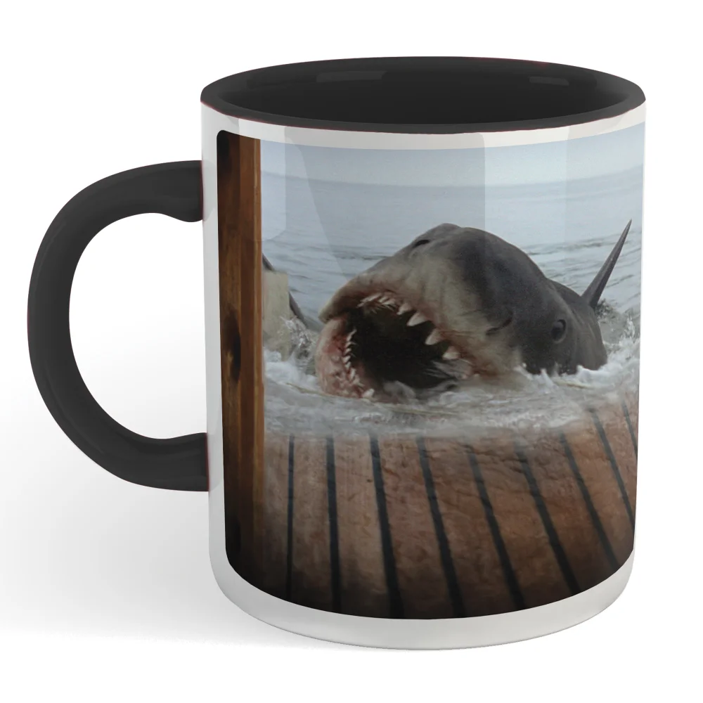 Jaws Shark Scene Mug - Black Image 1