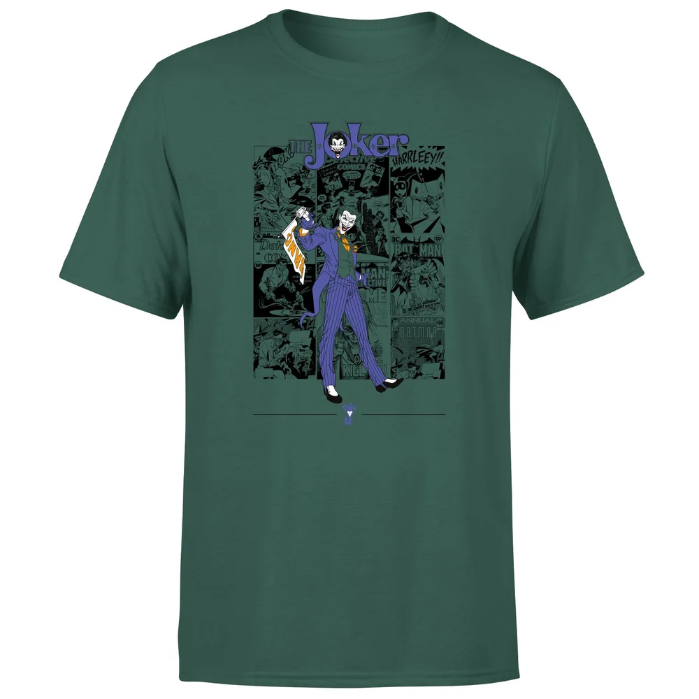 The Joker Comic Composition T-Shirt - Green - S - Green Image 1