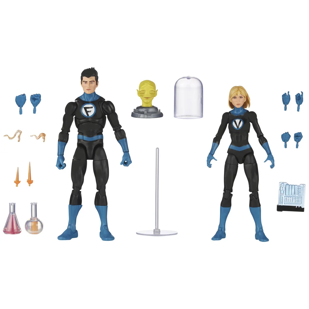Hasbro Marvel Legends Series Fantastic Four Franklin Richards and Valeria Richards Action Figures Image 1