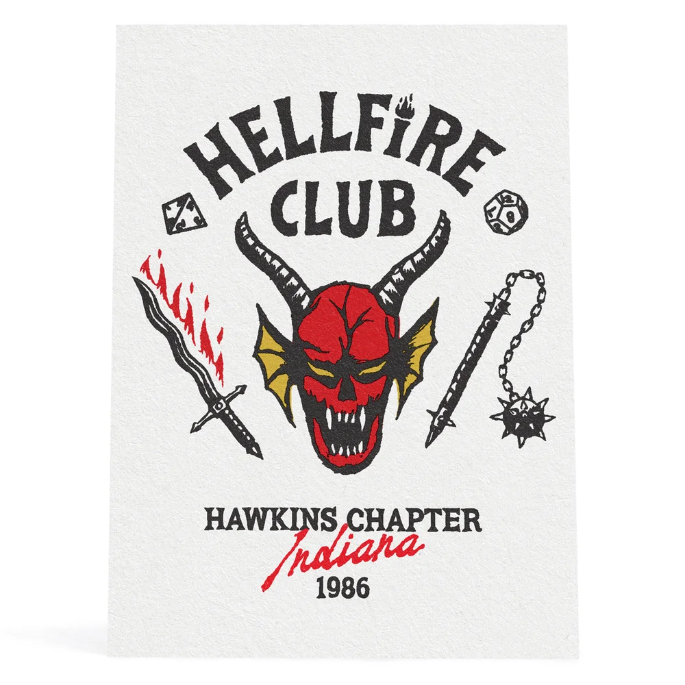 Cartel de Madera HELLFIRE CLUB de STRANGER THINGS. - Dunas vintage Cartel de Madera HELLFIRE CLUB de STRANGER THINGS. - Dunas vintage