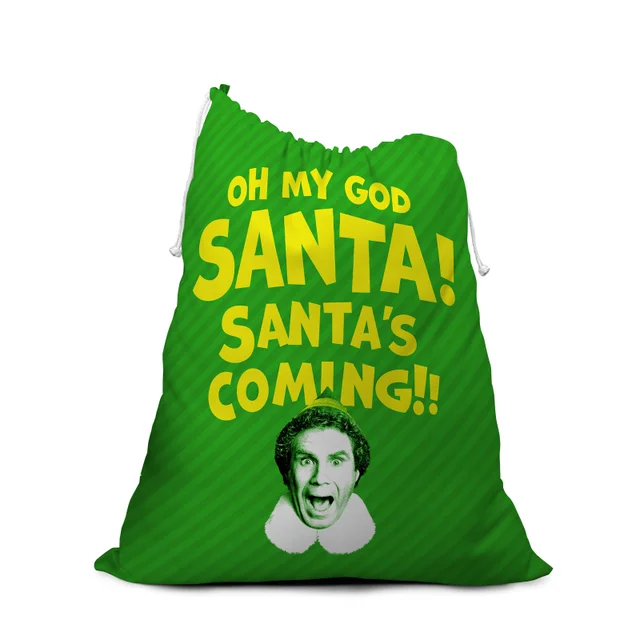 Elf Oh My God! Santa's Coming! Christmas Santa Sack