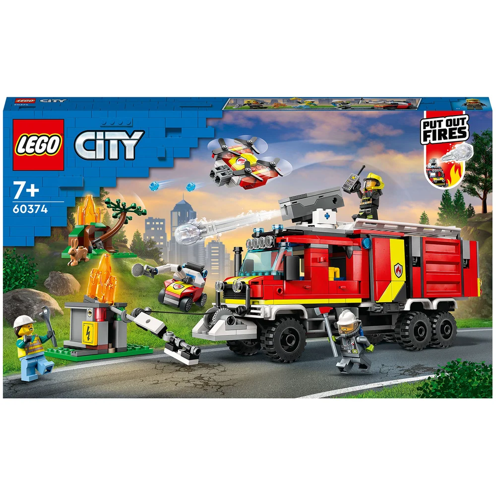 LEGO City: Fire Command Unit Set with Fire Engine Toy (60374) Image 1