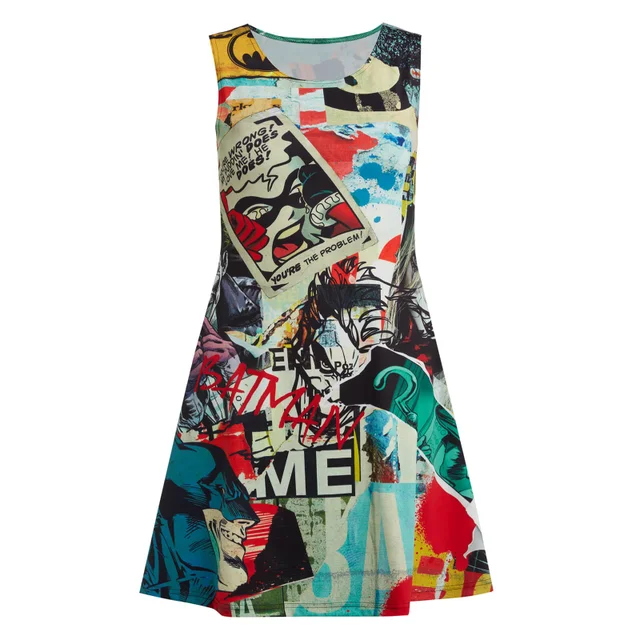 Supasuta x Batman Torn Collage Skater Dress