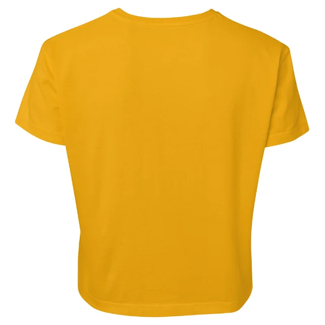 The Simpsons Homer Number 1 Dad Women's Cropped T-Shirt - Mustard