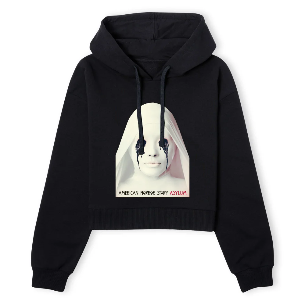 American Horror Story Asylum Women's Cropped Hoodie - Black - XS - Black Image 1