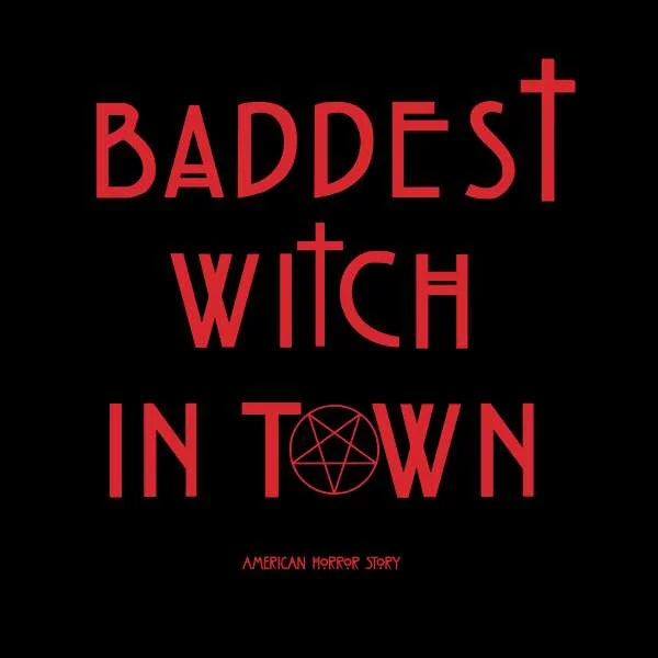 American Horror Story Baddest Witch In Town Women's Cropped Hoodie - Black