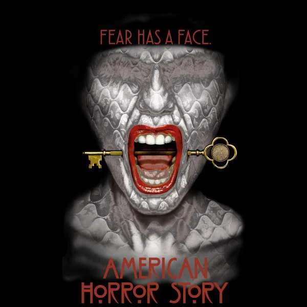 American Horror Story Fear Has A Face Women's Cropped Hoodie - Black