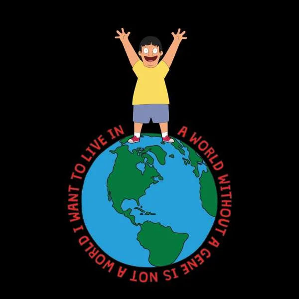 Bob's Burgers A World Without Women's Cropped Hoodie - Black