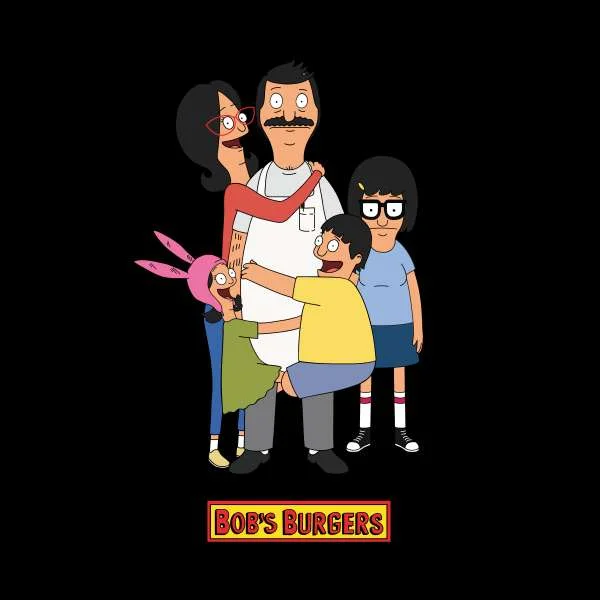 Bob's Burgers Family Women's Cropped Hoodie - Black
