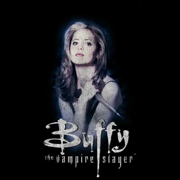 Buffy The Vampire Slayer Violet Portrait Women's Cropped Hoodie - Black