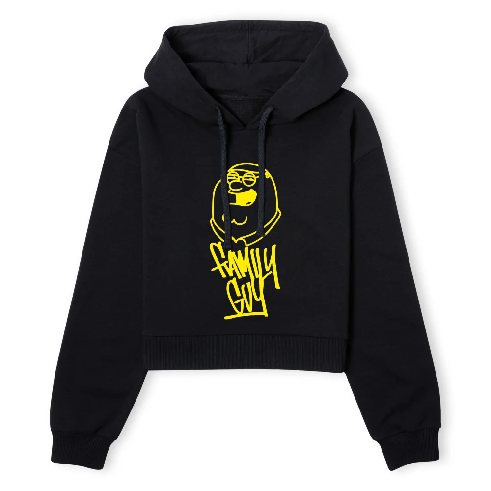 Family Guy Yellow Pete Women's Cropped Hoodie - Black - XS - Black Image 1