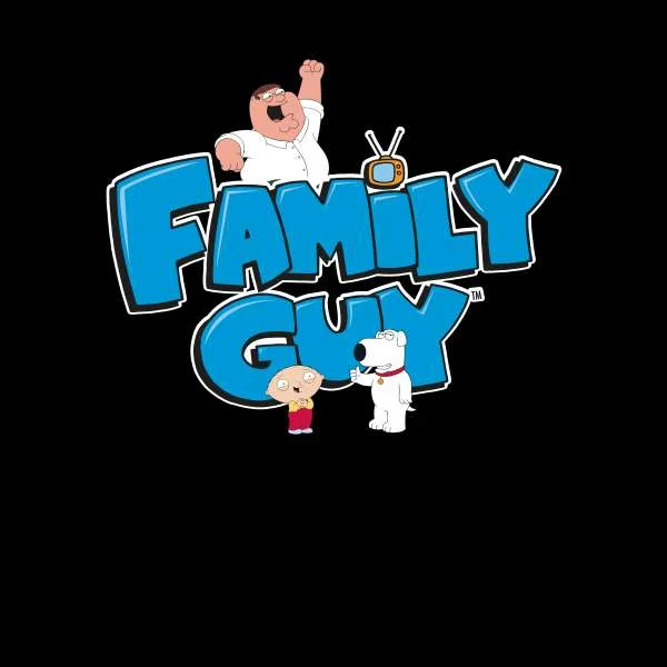 Family Guy Character Logo Women's Cropped Hoodie - Black