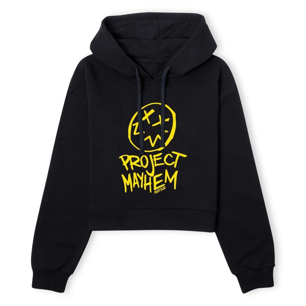 Fight Club Project Mayhem Women's Cropped Hoodie - Black - XS - Black Image 1