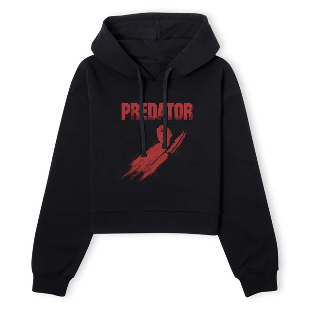 Predator Arm Blades Women's Cropped Hoodie - Black