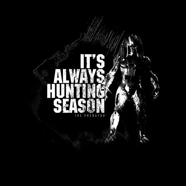 Predator Always Hunting Season Women's Cropped Hoodie - Black