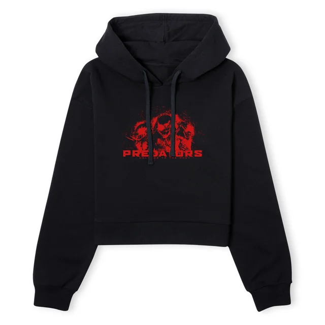 Predator Welcome To The Hunt Women's Cropped Hoodie - Black