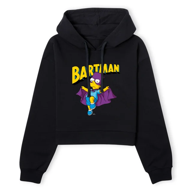 The Simpsons Bartman Women's Cropped Hoodie - Black