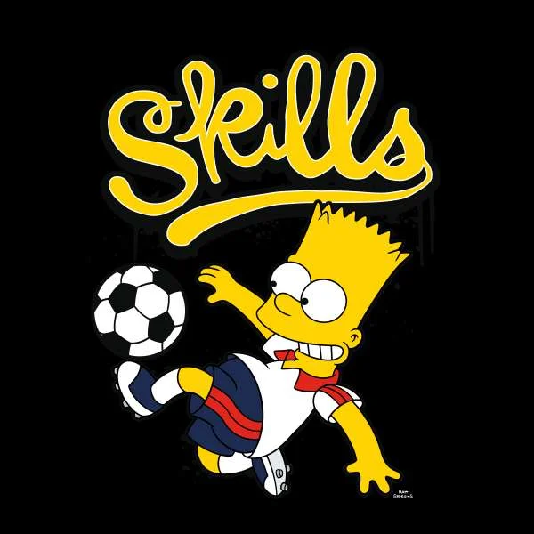 The Simpsons Bart Skills Women's Cropped Hoodie - Black